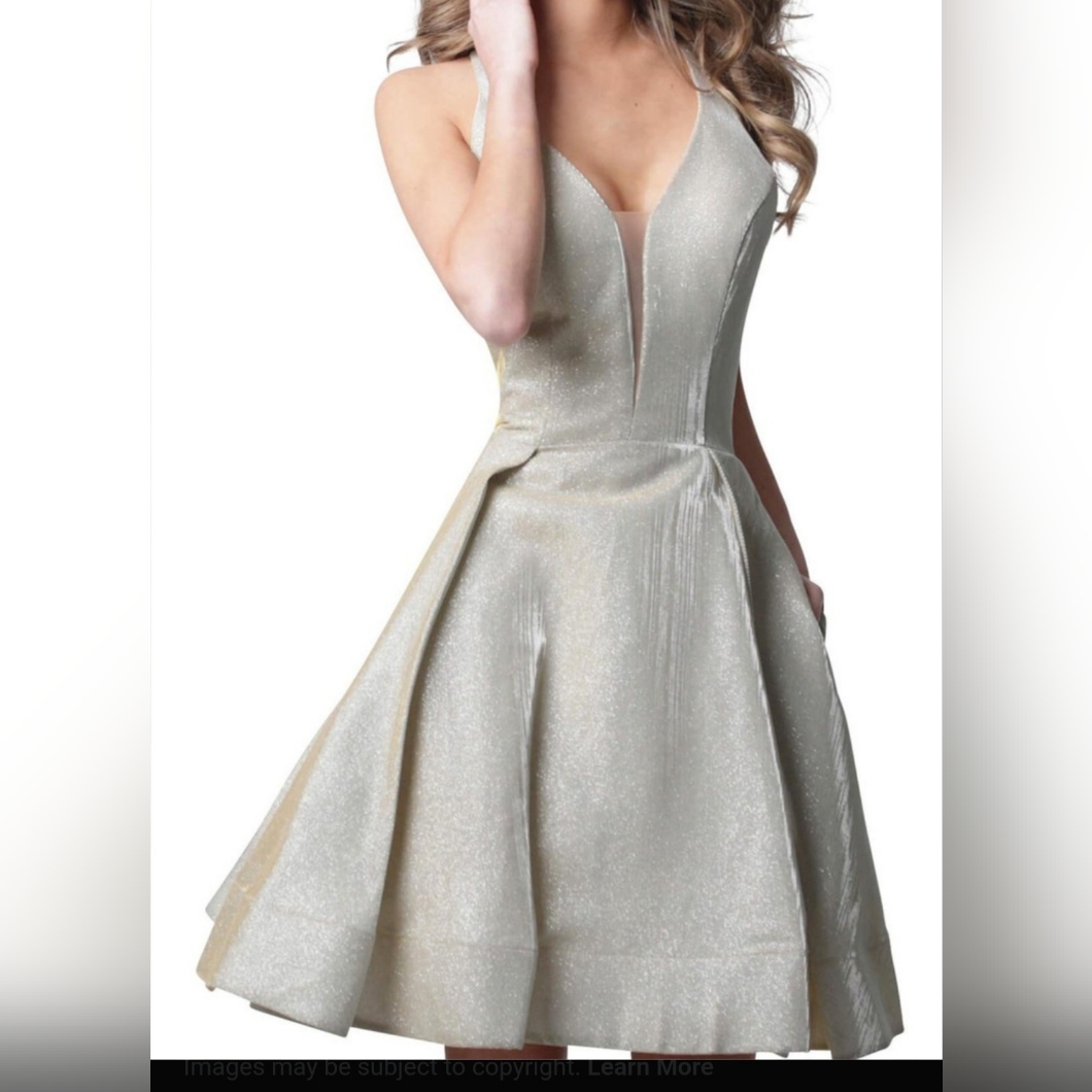 Jvn By Jovani Shimmering Champagne Color,Prom Dress